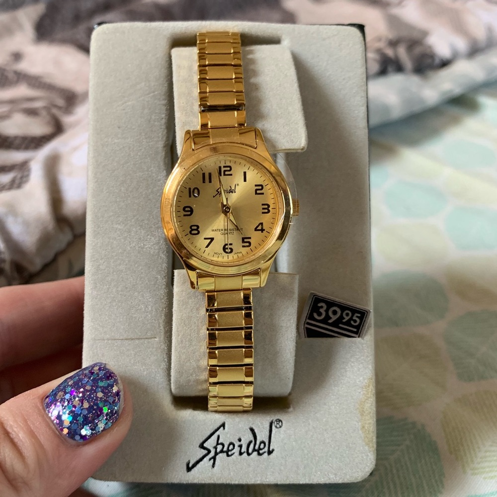 Speidel Gold Toned Ladies Stretch Watch NWT